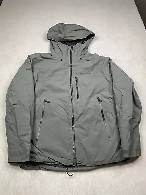 Marmot Jacket Mens Large Grey Black Hooded Parka Jacket With Liner Ski Rain • $39.99