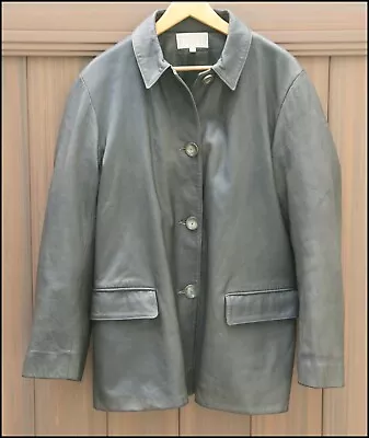 MAXFIELD PARRISH Green Leather Jacket Wool Lining Size L • $68