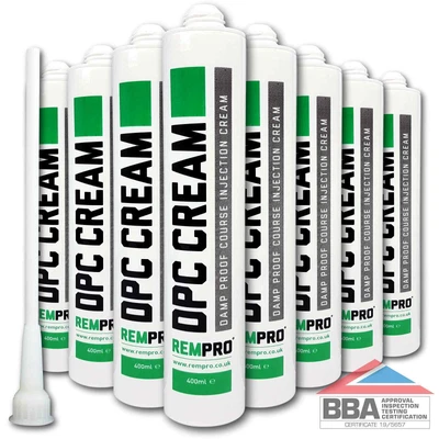 £59.49 • Buy Rempro 8 X BBA Damp Proofing Course Cream - DPC Wall Injection Treatment Control