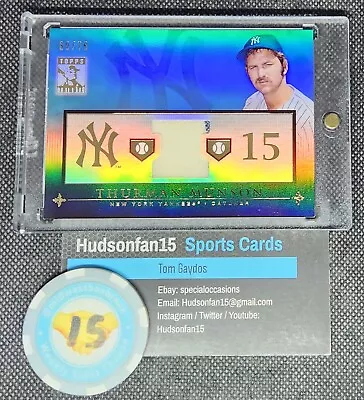 Thurman Munson 2010 Topps Tribute Jersey Relic #TR-TM Blue 60/75 NY Yankees • $94.99