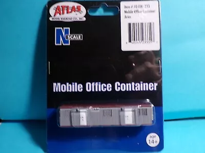 N Scale Mobile Office Container  Gray /red  Roof Atlas #70000233 (aries) • $24.95