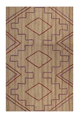 Natural Jute Kilim Runner Area Rug Living Room Mat Hand Braided Beige Carpet • $170.41