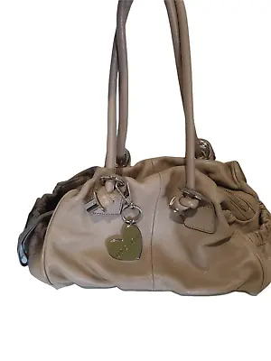 $150 • Buy Oroton Royal Taupe Pebbled Leather Tote Shoulder Bag With Keychain Ex Condition