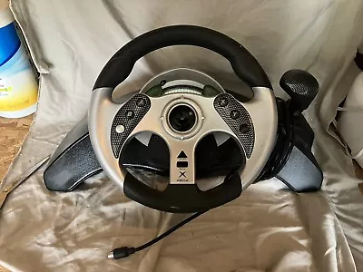 Mad Catz Gray/BlackSteering Wheel Mc2 ORIGINAL Xbox Wheel Only • $39.99