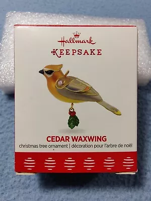 New Hallmark Keepsake 2017 Cedar Waxwing Miniature Bird Christmas Ornament • $24.99
