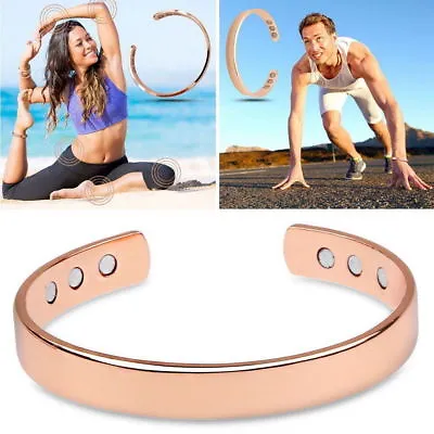 Pure Copper Magnetic Bracelet Arthritis Original High Quality Men Women Cuff US • $8.99
