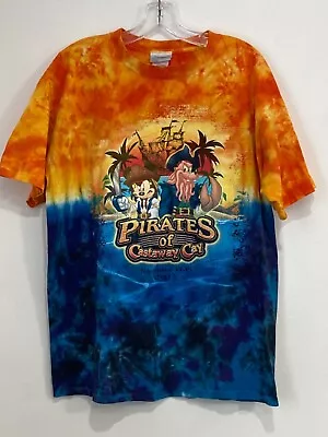 Walt Disney World Disneyland Tie Dye T-Shirt L Pirates Of Castaway Cay Y2K USA • $22.09