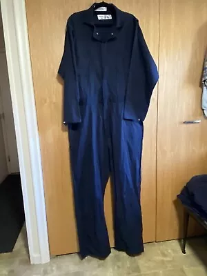 UniFirst UniWear Coveralls Navy Cotton Snap Front Coveralls Mike Myers Sz 48 Reg • $35.99