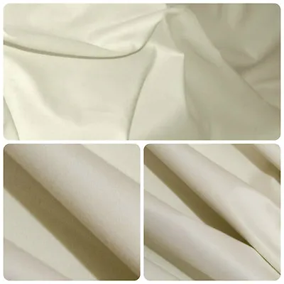 £5.25 • Buy Poly Cotton Twill Light Cream Curtain 140grm Lining Fabric EXTRA WIDE 274cm 
