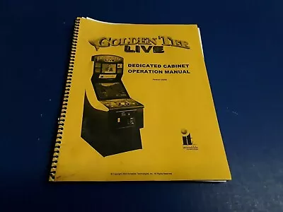 Golden Tee Live By IT Video Arcade Game Dedicated Cabinet Operation Manual • $19.99