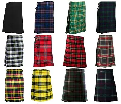 KIDS BOYS GIRLS 13-Oz Casual / Formal Wear Scottish Tartan Kilt 20 Tartans • £49.99