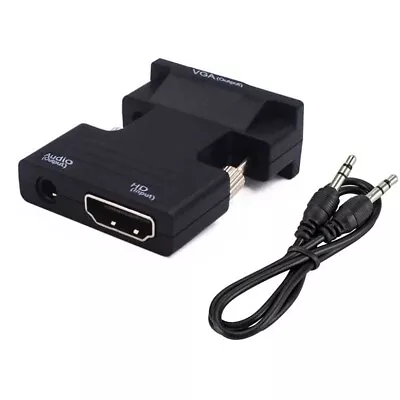 HDMI Female Input To VGA Male Output Video Adapter Converter With Audio HD1080P • $5.75