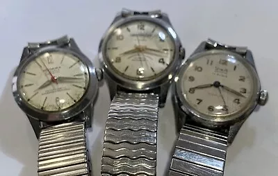 1960's Mens Swiss Wrist Watches. 17J 's.  3 Lot .Vira Lake Shore  Rodania NR • $28