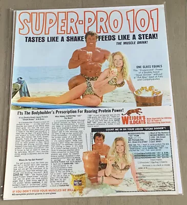 Frank Zane/Betty Weider Beach Super Protein Ad Photo From Bodybuilding Magazine • $14.99