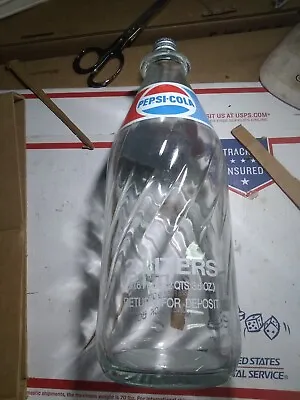 1970 To 1976 Pepsi Cola 2 Liter ACL RETURNABLE Glass Bottle • $9