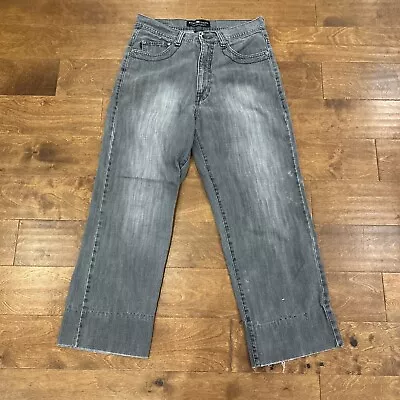 Ecko Unltd Jeans Mens 30x27 Gray Baggy Vintage Y2K Skater Wide Leg Grunge Hemmed • $16.49