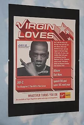 £17.99 • Buy JAY-Z Rapper Large A3 Frameless 2001 Original Promo Blueprint` ALBUM Art Poster 
