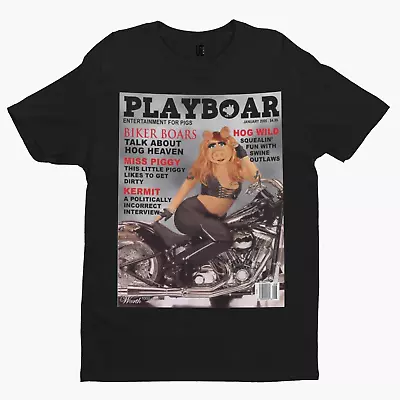 Miss Piggy Playboy T-Shirt - Animal Kermit Muppets Cool Retro Cartoon Xmas Gift • £10.79