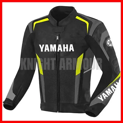 Yamaha Motorcycle Leather Jacket Motorbike Racing Jacket Padded • $159