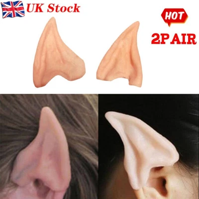 £5.09 • Buy Elf Ears Easy Fit Latex Elf Ears Halloween Party Hobbit Spock Fancy Dress HOT