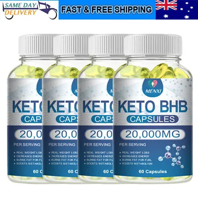 Keto BHB Capsules Weight Loss Diet Pills Fat Burner Detox Dietary Supplement • $35.99