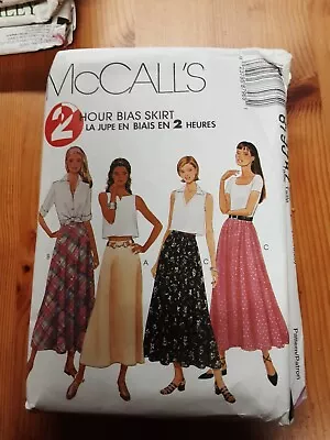 Vintage 1990s McCalls 8796 Bias Cut Skirt Pattern Size 14 16 18 2 Hour Project • £4