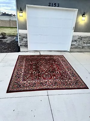 Vintage Antique Authentic Karastan Rug 700/785  Red Maroon Made In USA 8’ X 8’ • $900