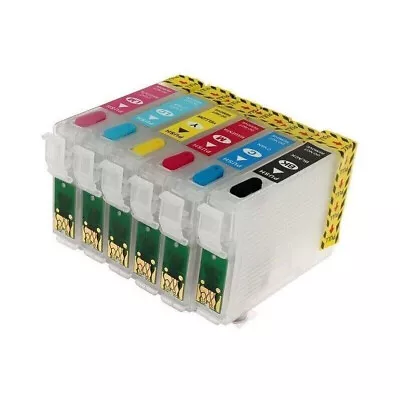 Refillable Ink Cartridges T0781 For R260 R280 R380 RX580 RX680 Artisan 50 • $32.29