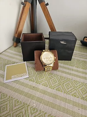 Michael Kors All Gold MK8281 Lexington 43mm Men's WristWatch • £20