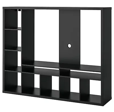 IKEA LAPPLAND Tv Storage Display Cabinet Stand Shelf Unit Black 183 X 39 X 47 Cm • £160