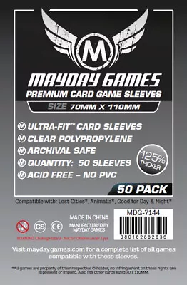 Sleeves: Premium Magnum Silver Sleeves 70mm X 110mm (Lost Cities)(50) • £8.67