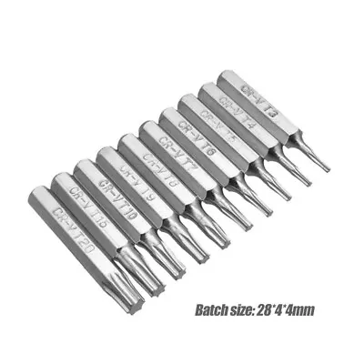 10pcs CR-V Torx Bits Set T3 T4 T5 T6 T7 T8 T9 T10 T15 T20 Mobile Repair Tool Set • $8.99