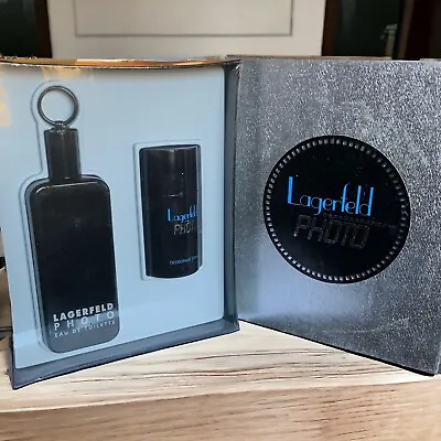 Lagerfeld PHOTO EDT 4.2 Oz & Deo Stick 2.6 Oz Gift Set For Men New In Box Rare • $337.50