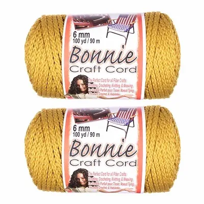 2 Pack 6mm Bonnie Macrame Cord - DIY Knit Crochet W/ Many Colors - USA Made • $39.99