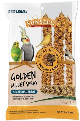 Sunseed Golden Millet Spray Natural Bird Treat 7 Oz • $14.94