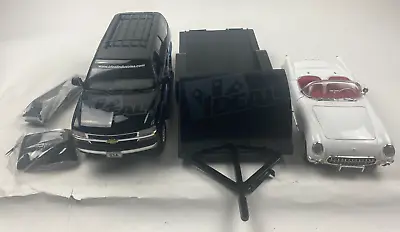 Chevy Suburban ERTL With Metal Trailer & White Corvette 1:18 Scale • $140.99