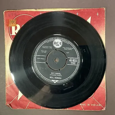 Neil Sedaka Oh Carol 1959 7” Vinyl Record RCA • £2