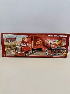 Mattel Disney Pixar Cars Mack Truck Playset Lightning McQueen Diecast 1:55 NIB • $75.49