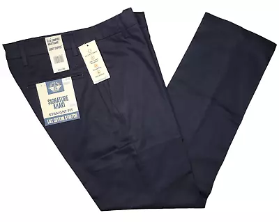 Dockers #11488 NEW Men's Flat Front Straight Fit Signature Khaki Pants MSRP $62 • $27.99