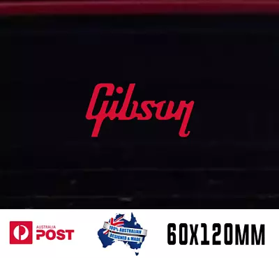 Gibson Windshield Windscreen Laptop Sticker Decal 120mm RED • $5