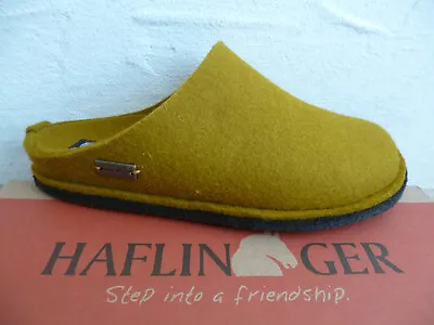 £59.30 • Buy Haflinger Slippers House Shoes Mules Shoes Yellow Felt New