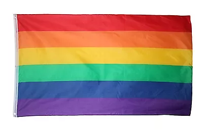 5 Feet X 3 Feet RAINBOW FLAG - Gay Pride - Caravan Camping Motorhome Boat • £2.99