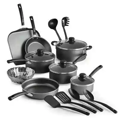 $46.85 • Buy Primaware 18 Piece Non-stick Cookware Set, Steel Gray, Kitchen Home, Pots & Pans