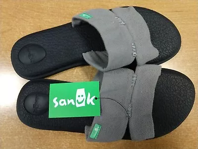 Sanuk YOGA MAT CAPRI Slides Women's SZ 6 Grey    5D-829 • $21.50