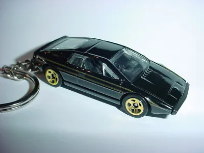 HOT 3D LOTUS ESPRIT S1 CUSTOM KEYCHAIN Keyring Key Black Finish 007 Hot Wheels • $12.95