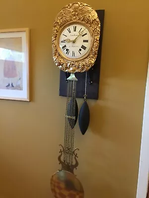 $500 • Buy Antique French Comtoise/Morbier Wall Clock Complete & Running