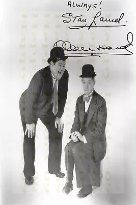 Stan Laurel And Oliver Hardy  Beautiful Ready To Frame 7X5 Signed Photo. • £5.99