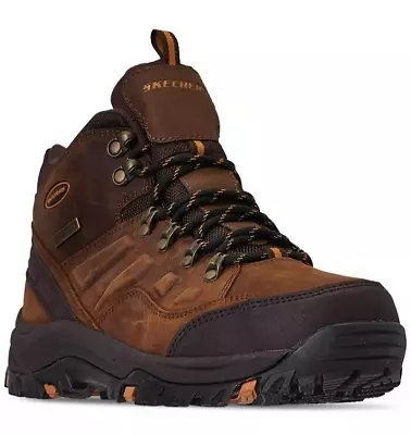 Skechers Relaxed Fit Men Relment Traven Hiking Boots Waterproof Brown Size 11.5 • $59.99