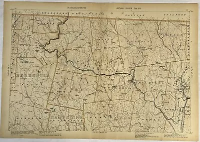 Original 1891 Franklin Cty MapHawleyPlainfieldAshfieldFloridaSavoyMass MA • $49