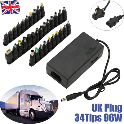 Universal Power Supply Charger 96W 12V-24V AC/DC Adapter For Laptop HP Adaptor • £19.99